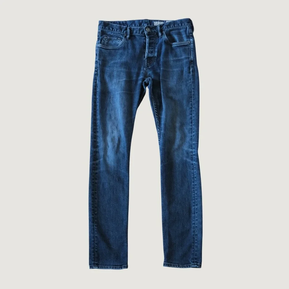 AllSaints Razor Jeans Mens Blue Dark Wash Skinny Fit Indie Sleaze W30 Slim Style